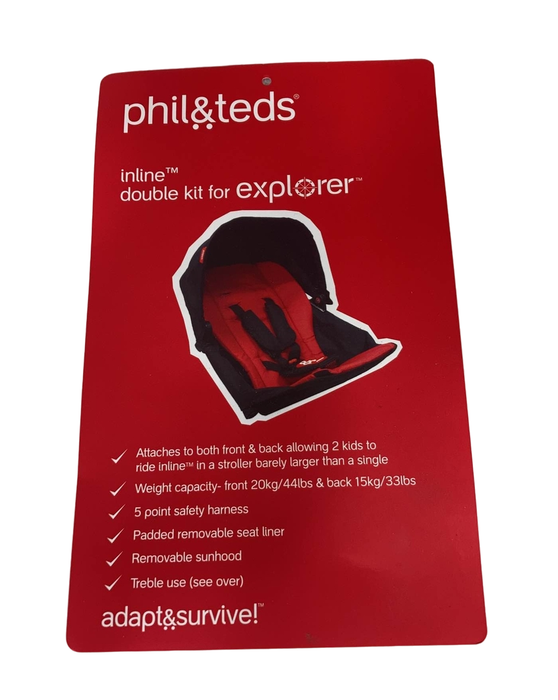 secondhand Phil & Teds Inline Double Kit