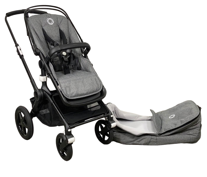 Bugaboo Fox Stroller, 2021, Black, Grey Melange