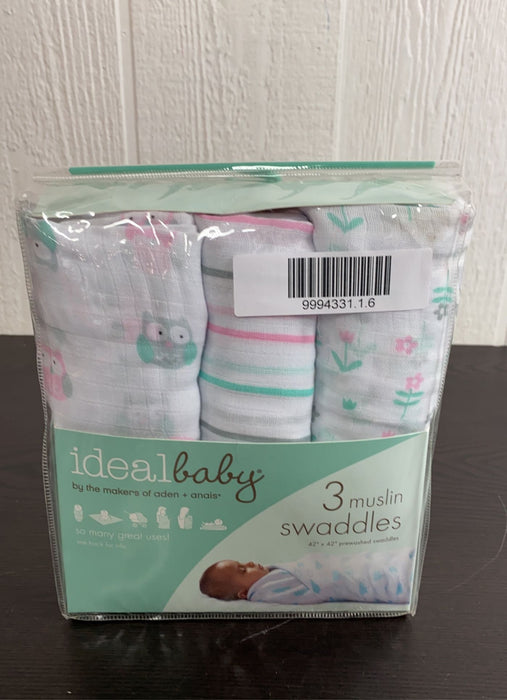 used Ideal Baby Swaddle, 3 pack