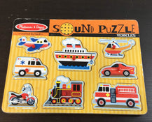 used Melissa & Doug Sound Puzzle, Vehicles