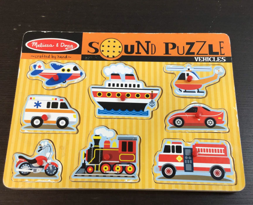 used Melissa & Doug Sound Puzzle, Vehicles