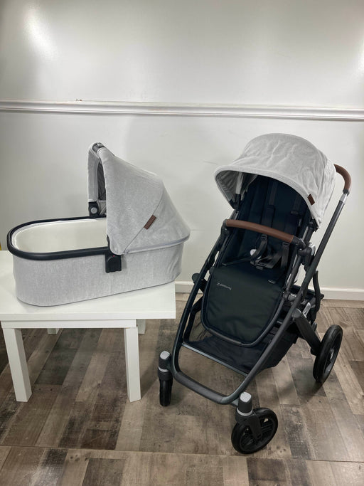 secondhand UPPAbaby VISTA V2 Stroller, Anthony (White & Grey Chenille), 2022