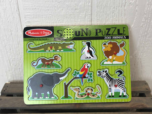 Zoo Animals Sound Puzzle - 8 Pieces