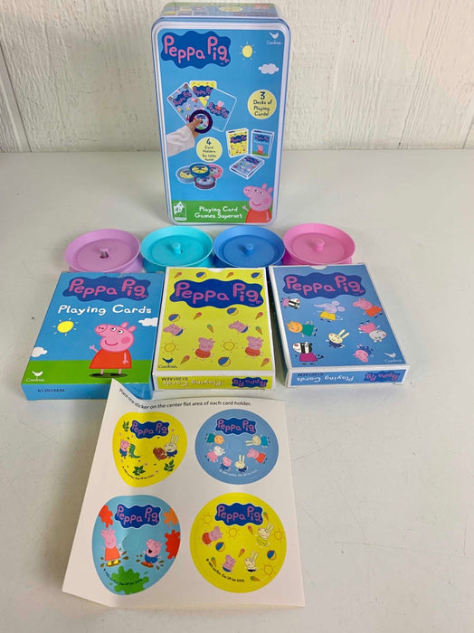 used Peppa Pig Super 3 Tin Card Game