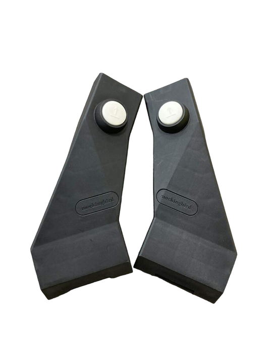 Shop Mockingbird 2nd Seat Kit with Extendable Canopy, Black, Watercolor Drops, Silver with Penny Leather at GoodBuy Gear