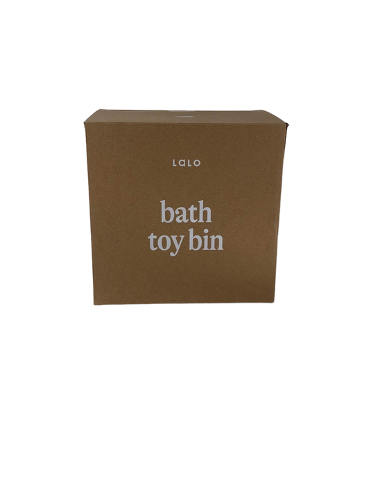 used Lalo Bath Toy Bin, Coconut