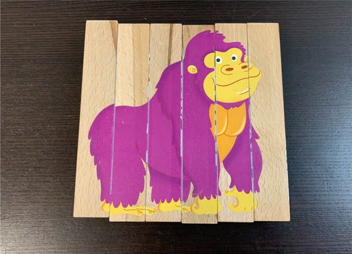 secondhand Quercetti Wooden Puzzle Blocks, Jungle