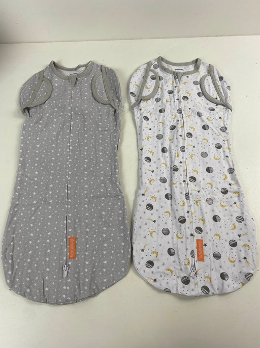 used SwaddleMe Arms Free Convertible Pod 2pk, Star Moon Large 4-6 months