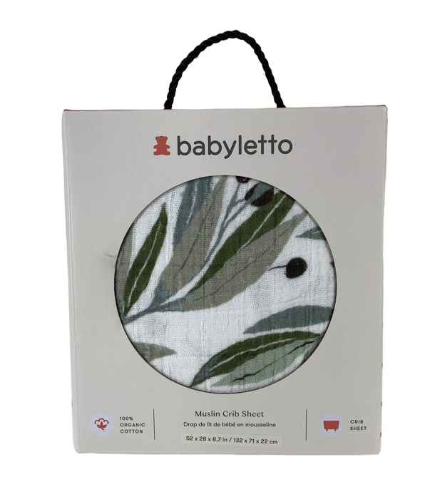 used Babyletto Muslin Crib Sheet, Olive Branches