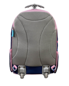 secondhand Pottery Barn Kids Rolling Backpack, Mackenzie Navy Pink Multi Hearts