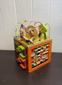 used B. toys Zany Zoo Wooden Activity Cube