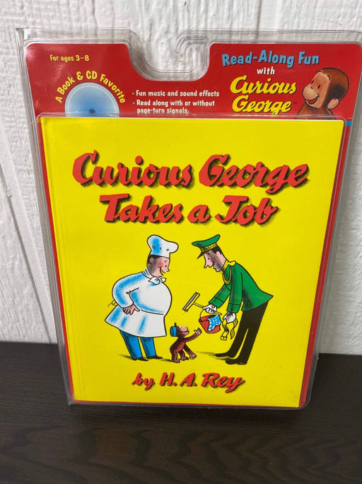used H.A. Rey Curious George Takes a Job Book & CD
