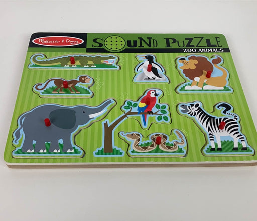 secondhand Melissa & Doug Sound Puzzle, Zoo Animals