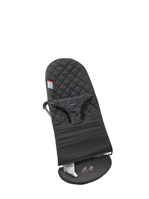 used BabyBjorn Bouncer Bliss, Dark Gray Frame, Anthracite Cotton Classic Quilt