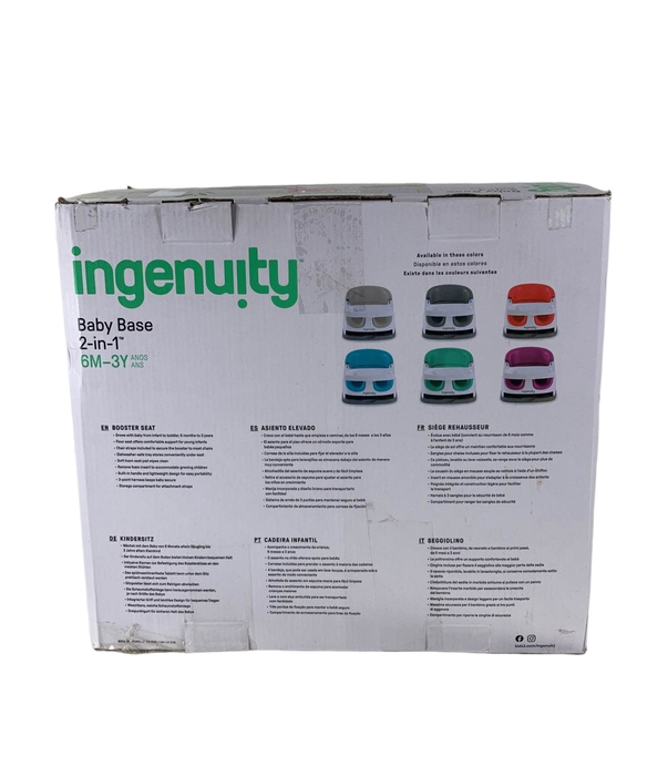 secondhand Ingenuity Baby Base 2-in-1 Booster Seat, Cashmere