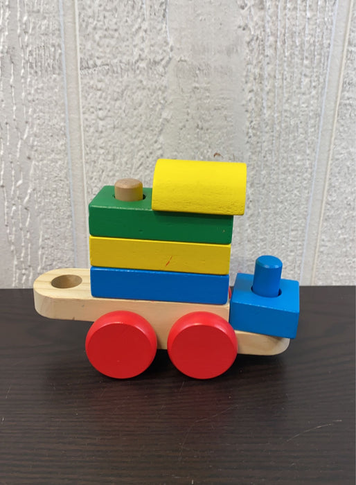 secondhand Melissa & Doug Wooden Stacking Train