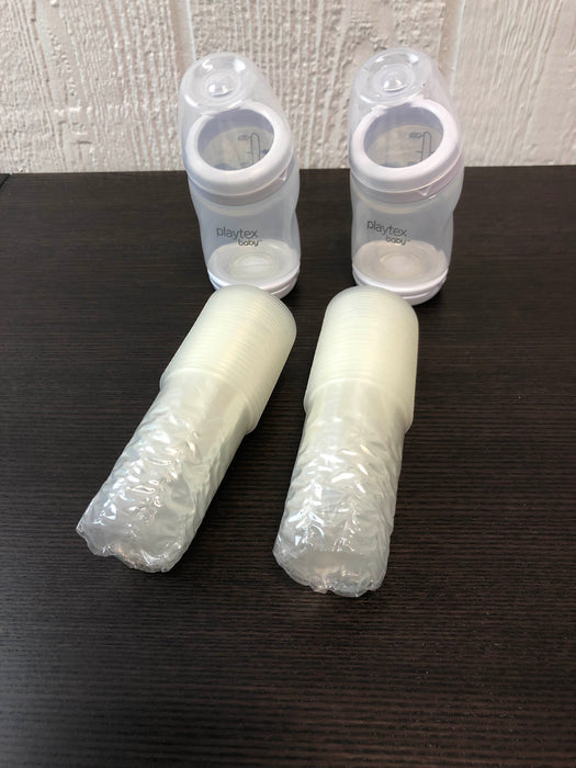 used Playtex Nurser Bottles With Drop In Liners, 4oz