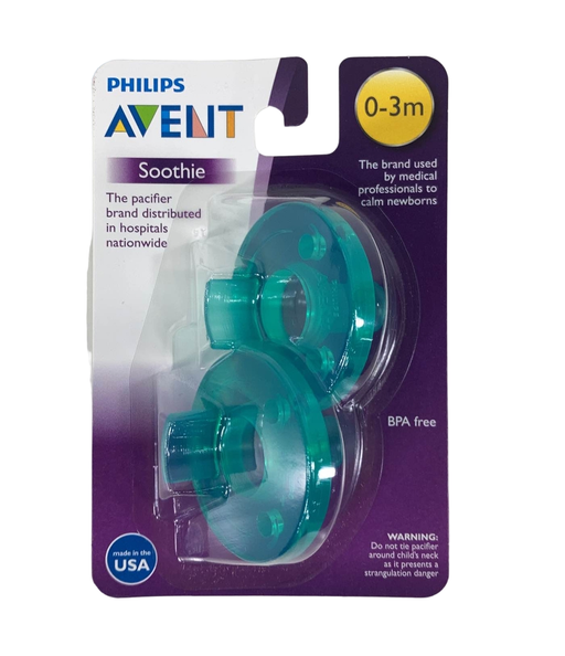 used Philips Avent Soothie Pacifiers, 0-3 Months, 2-Pack