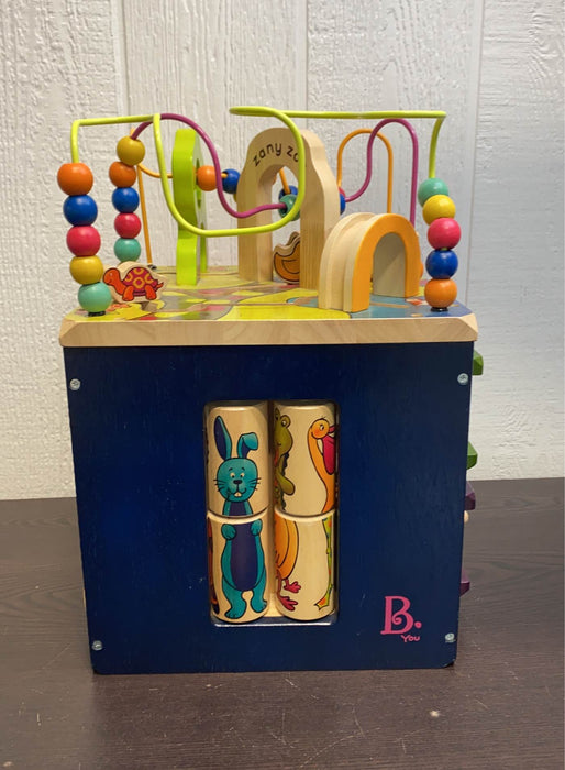 secondhand B. toys Zany Zoo Wooden Activity Cube