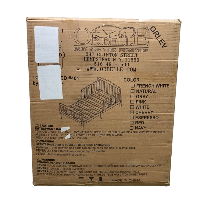 Shop Orbelle Toddler Bed, Cherry, (Frame Only) at GoodBuy Gear