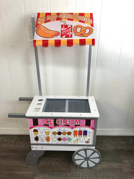 Doug and melissa store ice cream cart