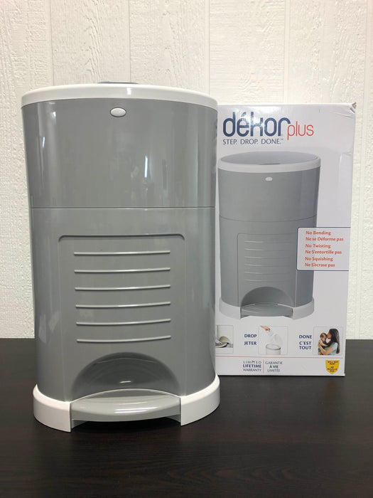 used Diaper Dekor Plus Diaper Pail, Gray