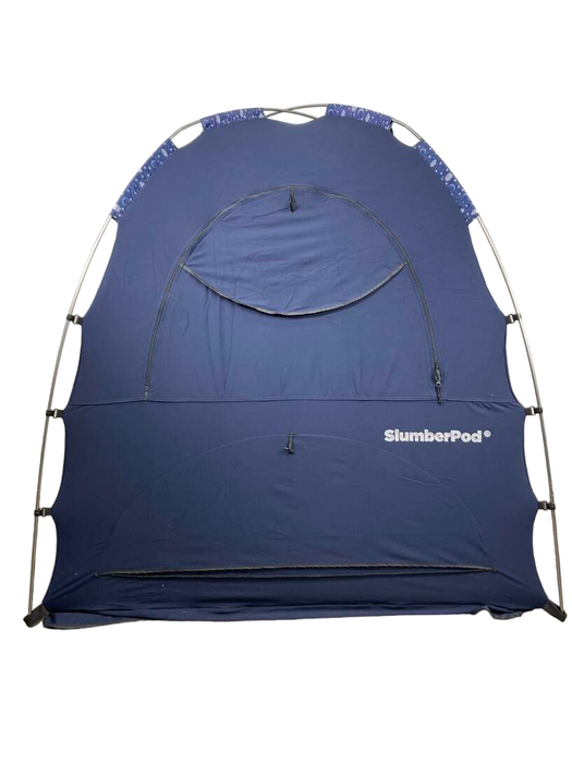 used SlumberPod 3.0 Sleep Canopy with Fan, Navy with Night Sky Accents