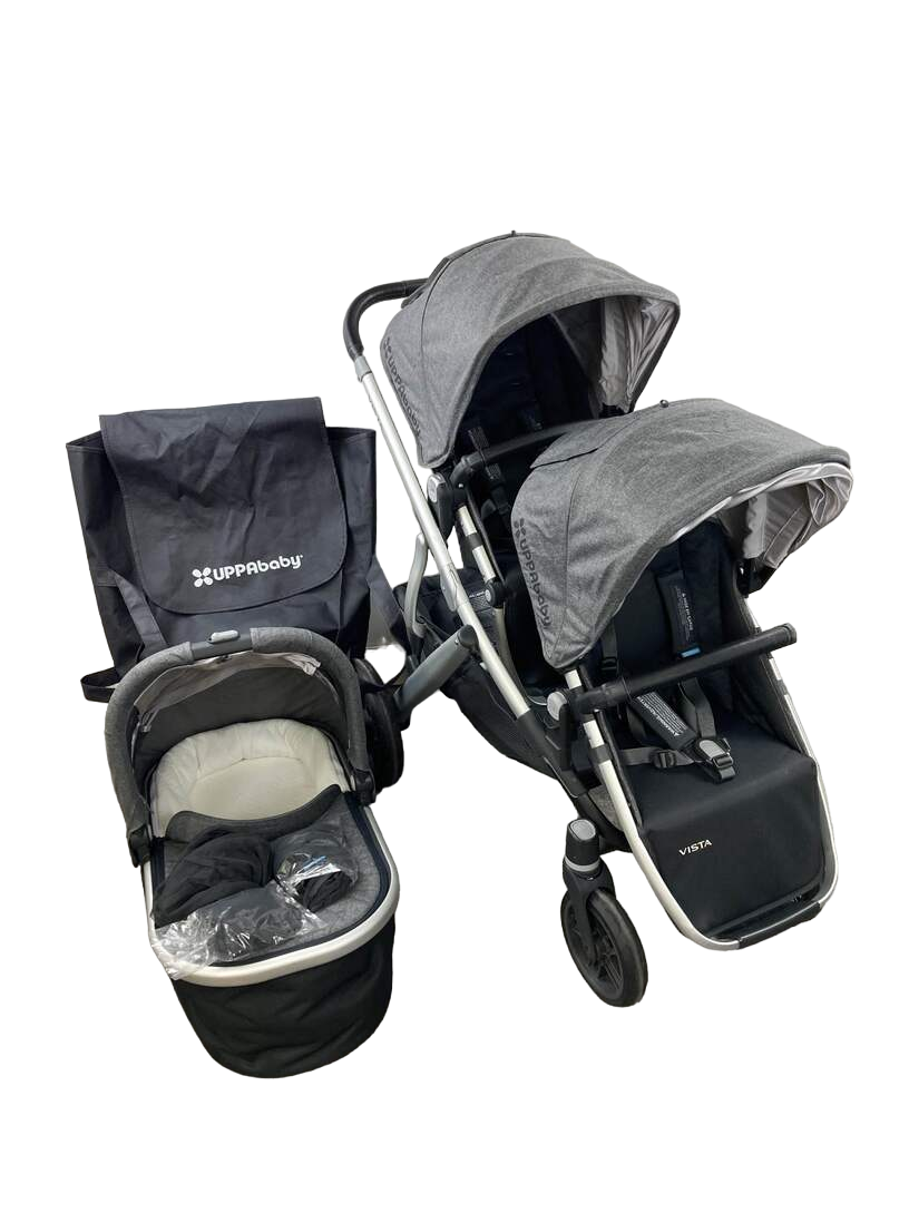 2019 uppababy vista double stroller UPPAbaby VISTA Double Stroller, 2019, Jordan (Charcoal Melange)