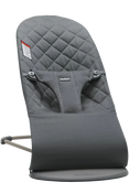 used BabyBjorn Bouncer Bliss, Dark Gray Frame, Anthracite Cotton Classic Quilt