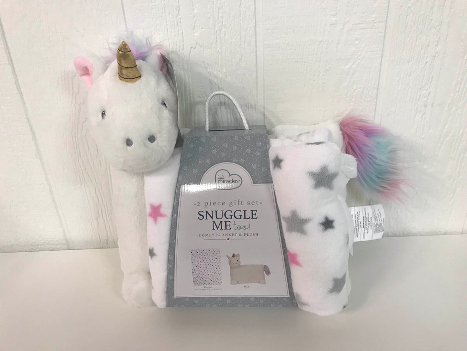 used Little Miracles Snuggle Me Too! 2-Piece Comfy Blanket And Plush Gift Set