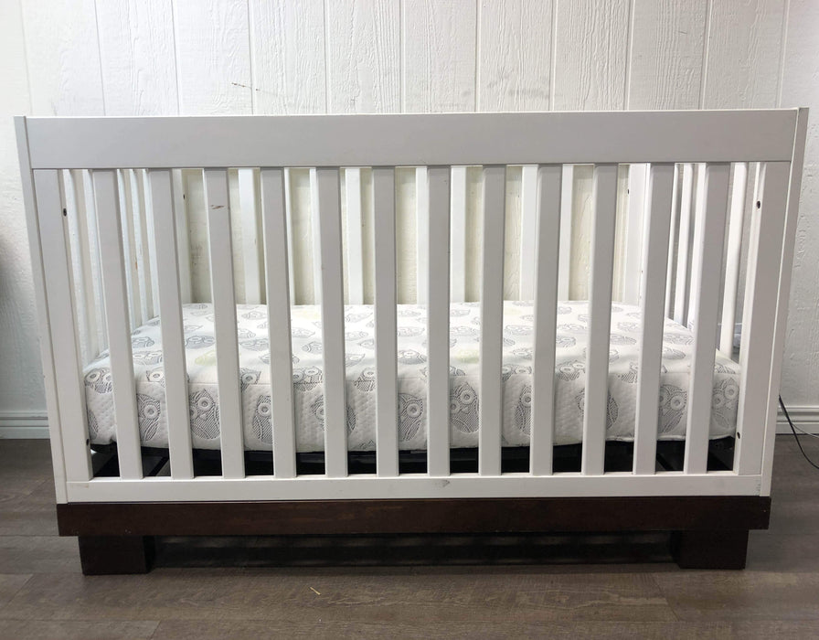 used Million Dollar Baby Babyletto Modo 3-in-1 Convertible Crib, White/ Espresso, 2015