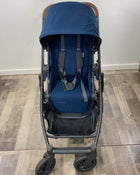 used UPPAbaby VISTA V2 Stroller, 2021, Gregory (Blue Melange), Stroller only Bassinet not included missing bumper bar