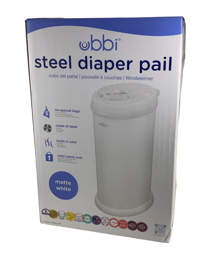 Ubbi Diaper Pail, White