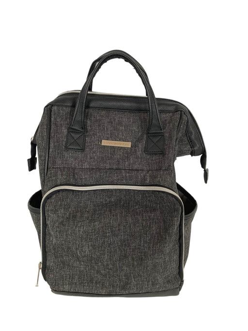 used Bananafish Melanie Backpack Diaper Bag, Grey