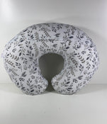 secondhand Boppy Nursing and Infant Support Pillow, Grey Taupe Leaves