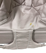 used BabyBjorn Bouncer Bliss, Dark Gray Frame, Sand Gray Cotton Classic Quilt