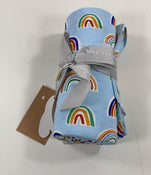 used Angel Dear Swaddle Blanket, Blue Rainbows