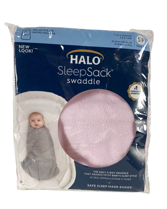 Shop Halo Micro-Fleece Swaddle, Small, Light Pink at GoodBuy Gear