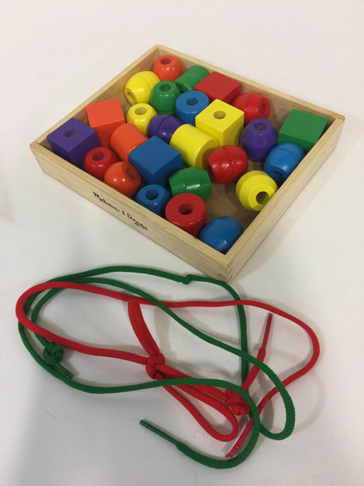 secondhand Melissa & Doug Primary Lacing Beads