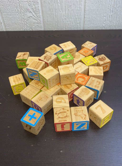 used BUNDLE Wooden Alphabet Blocks