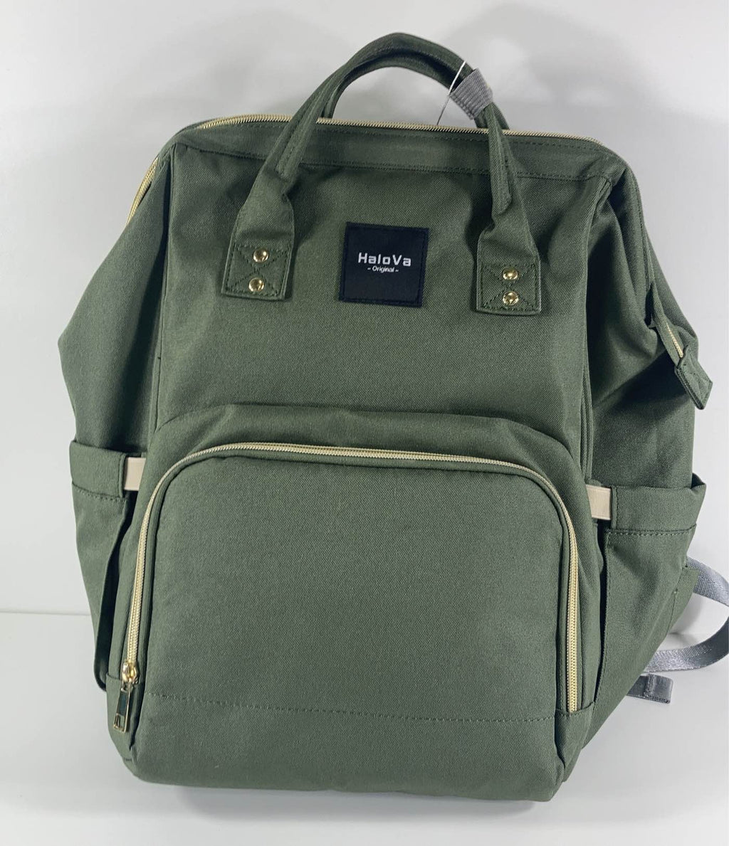 1 halova diaper bag multi-function waterproof travel backpack pockets you need for Limited Handmade Waxed Canvas price_high Color:Z- Black Brown