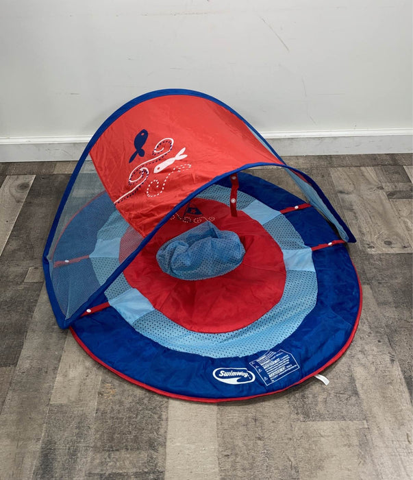 used SwimWays Float with Canopy, Red/Blue