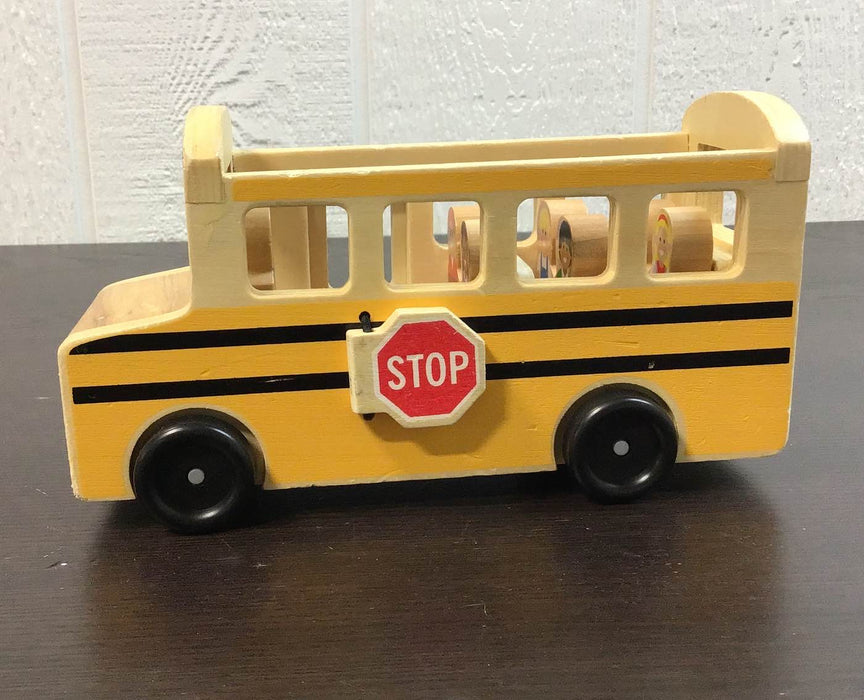 secondhand Melissa & Doug Classic Toy School Bus Playset