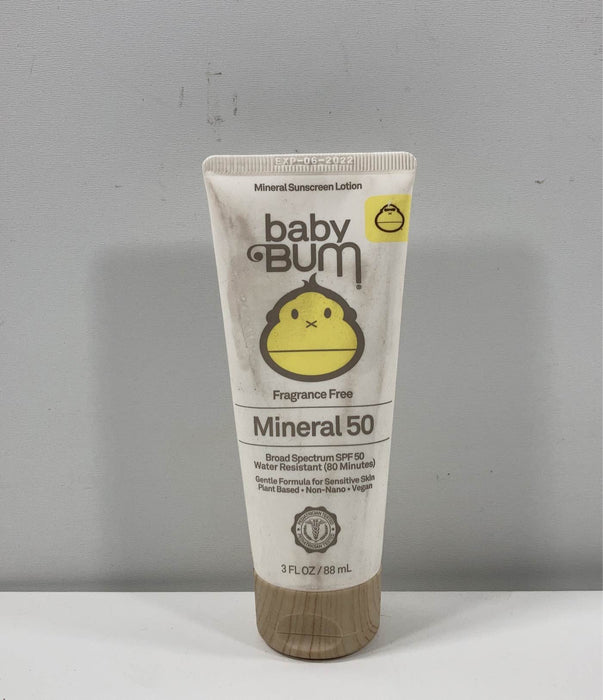 used Baby Bum Mineral Sunscreen Lotion SPF 50- 3 Fl Oz