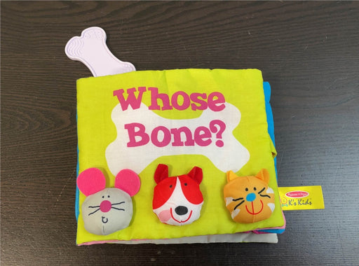 used Melissa & Doug Soft Activity Book, -Whose Bone?