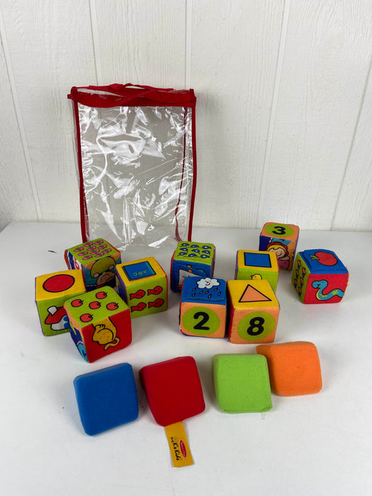 secondhand Melissa & Doug K’s Kids Match & Build Soft Blocks