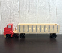 secondhand Melissa & Doug Big Rig Building Truck Wooden Play Set