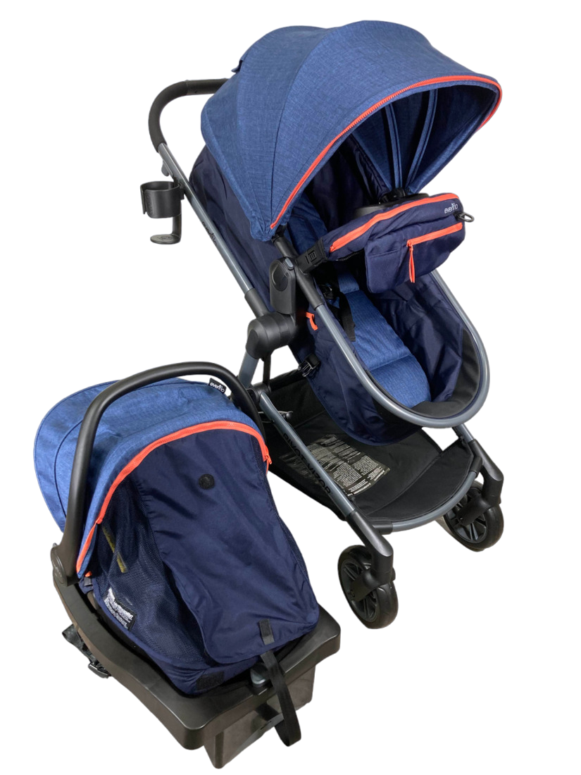 evenflo pivot vizor stroller Evenflo Pivot Vizor Travel System, 2022, Promenade Blue