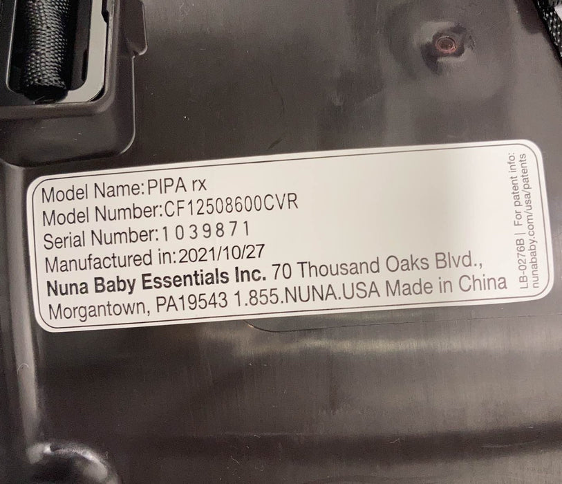 used Nuna PIPA rx Infant Car Seat