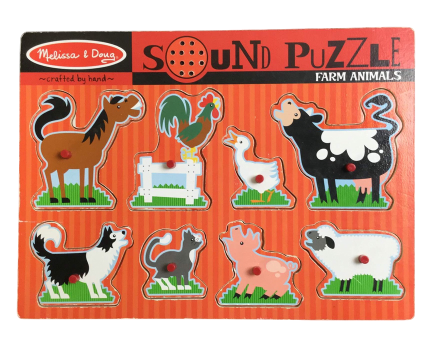 used Melissa & Doug Sound Puzzle, Farm Animals 